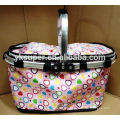 Nuevos productos plegable colorido cesta de picnic